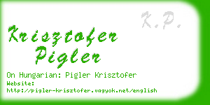 krisztofer pigler business card